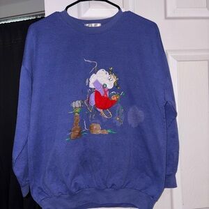 Vibrant Blue Graphic Women's Sweatshirt